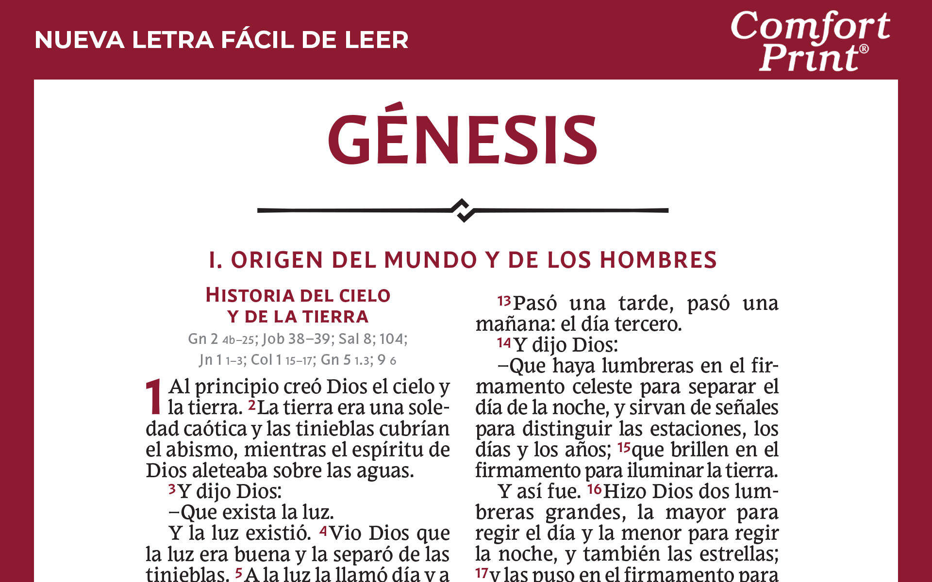 comfort Print biblia catolica